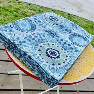 Placemats set of 8 in cool blues and green
